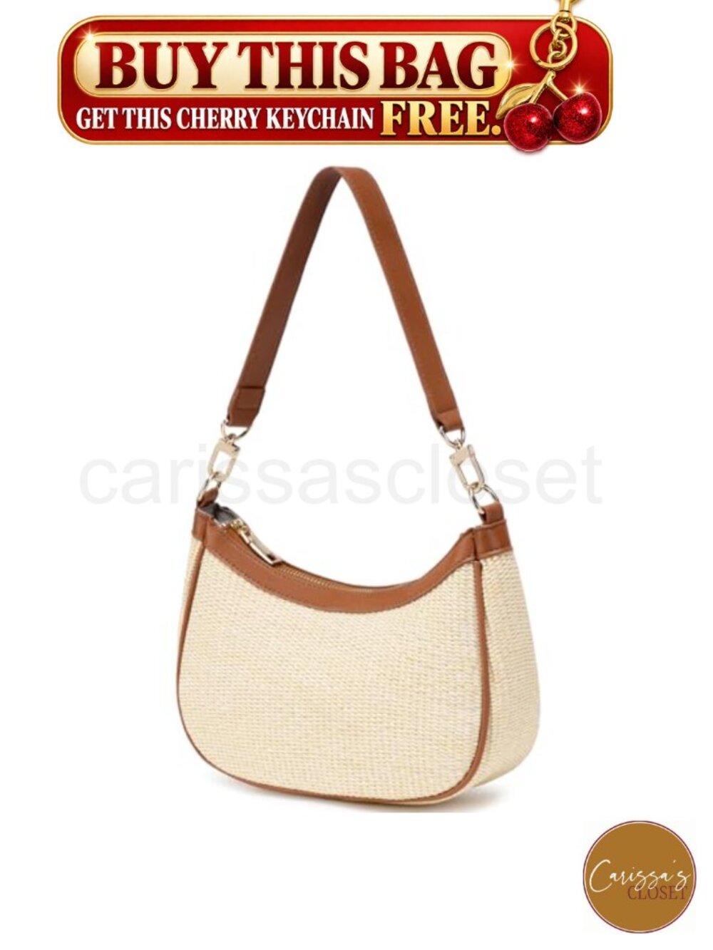 ✨ Cute Hobo Tote Handbag Mini Clutch Purse with Zipper Closure for Women